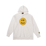 Drew House Mascot Smiley Logo White Unisex Oversized Fleece Hoodie