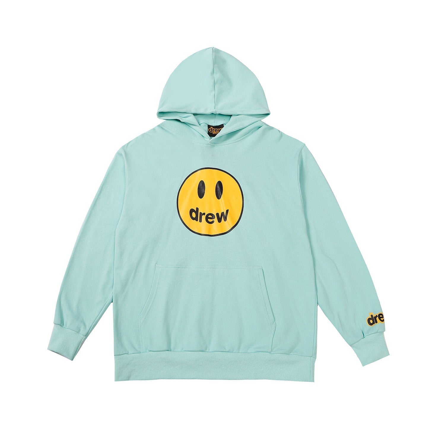 Drew House Mascot Smiley Logo Mint Green Unisex Oversized Fleece Hoodie