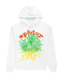 Sp5der OG Web Gradient Hoodie V2 White/Green