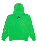 Sp5der P*nk Hoodie V2 Rhinestone Slime Green
