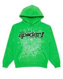 Sp5der P*nk Hoodie V2 Rhinestone Slime Green