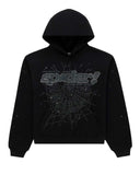 Sp5der P*nk V2 Rhinestone Hoodie Black