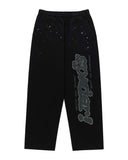 Sp5der P*nk V2 Rhinestone Sweatpants Black