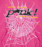Sp5der P*nk Web Hoodie Pink