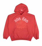 Sp5der Angel Number 555 Hoodie Red
