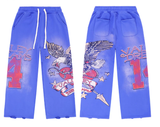 Vale Forever Blue Nostalgia Eagle Graphic Tracksuit Set