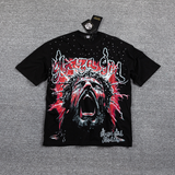 GLAZA GOD Thorns Rhinestone Lightning Graphic T-Shirt