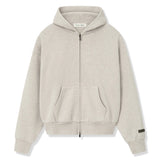 Fear Of God Essentials Classic Heather Stone Zip-Up Hoodie (SS25)