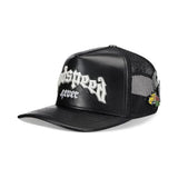 Godspeed Forever Black Leather Trucker Hat